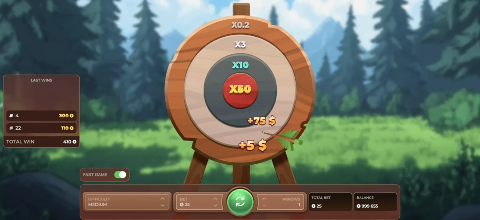 Forest Arrow gameplay target board banner